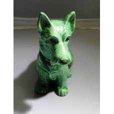 Green Sylvac Scottish Terrier Dog Figurine 11" 