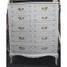 White Louis Style Shabby Chic 5 Drawer Chest of Drawers