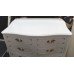 White Louis Style Shabby Chic 5 Drawer Chest of Drawers