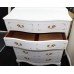 White Louis Style Shabby Chic 5 Drawer Chest of Drawers