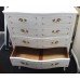 White Louis Style Shabby Chic 5 Drawer Chest of Drawers