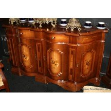 Italian Walnut Inlaid Large Serpentine Fronted Sideboard