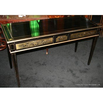Victorian Lacquer and Brass Inlaid Desk c.1860