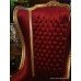 Stunning Large Carved Giltwood Upholstered Throne Chair