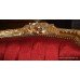 Stunning Large Carved Giltwood Upholstered Throne Chair