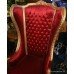 Stunning Large Carved Giltwood Upholstered Throne Chair