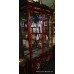 Mahogany Oriental Mother of Pearl Inlaid Display Cabinet
