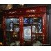 Mahogany Oriental Mother of Pearl Inlaid Display Cabinet