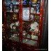 Mahogany Oriental Mother of Pearl Inlaid Display Cabinet