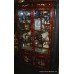 Mahogany Oriental Mother of Pearl Inlaid Display Cabinet
