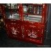 Mahogany Oriental Mother of Pearl Inlaid Display Cabinet