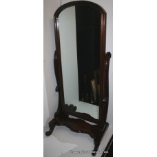 Victorian Style Mahogany Full Length Dressing Mirror