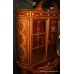 Antique Marquetry Inlaid Display Cabinet