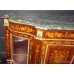 Marquetry Inlaid Marble Topped Credenza 