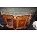 Marquetry Inlaid Marble Topped Credenza 