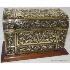 Ornate Victorian Brass Desktop Letter Rack