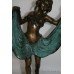 Bronze Art Deco Style Verdigris Dancer Figure