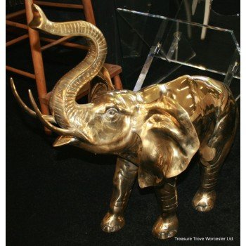 Highly Polished Solid Brass Elephant