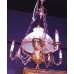 Antique Ormolu Brass Oil Lamp Chandelier c.1900