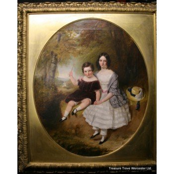 Fine Early 19th c. Portrait by James Bennett H.Smith Oil on Canvas