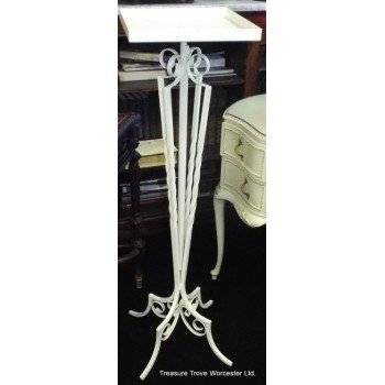 Painted Wrought Iron Pedestal Stand