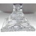 Pair of Large Cut Glass Overlay Crystal Thistle Vases
