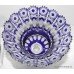 Pair of Large Cut Glass Overlay Crystal Thistle Vases