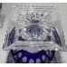 Pair of Large Cut Glass Overlay Crystal Thistle Vases