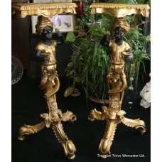 Pair of Gilt Blackamoor Stands