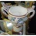 Pair Hugo Lonitz Late 19th c. German Majolica Urns
