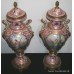 Magnificent Pair of Hand Painted Sevres Style Lidded Urns
