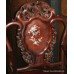 Pair of Rosewood Mother of Pearl Throne Chairs