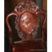 Pair of Rosewood Mother of Pearl Throne Chairs
