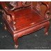 Pair of Rosewood Mother of Pearl Throne Chairs