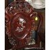 Pair of Rosewood Mother of Pearl Throne Chairs