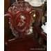Pair of Rosewood Mother of Pearl Throne Chairs
