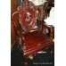 Pair of Rosewood Mother of Pearl Throne Chairs