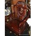 Pair of Rosewood Mother of Pearl Throne Chairs