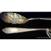 Pair of Edwardian Engraved Sterling Silver Dessert Spoons London 1902