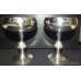 Pair Fine Heavy Goblets Sheffield 1973