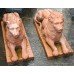 Pair of Large Terracotta Architectural Lions