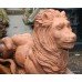 Pair of Large Terracotta Architectural Lions