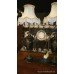Pair of Victorian Marble & Brass Table Lamps with Shades