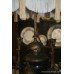 Pair of Victorian Marble & Brass Table Lamps with Shades