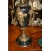 Pair of Victorian Marble & Brass Table Lamps with Shades