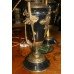 Pair of Victorian Marble & Brass Table Lamps with Shades