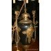 Pair of Victorian Marble & Brass Table Lamps with Shades