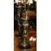 Pair of Victorian Marble & Brass Table Lamps with Shades