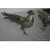 Pair of Silvered Metal Pheasants