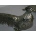 Pair of Silvered Metal Pheasants